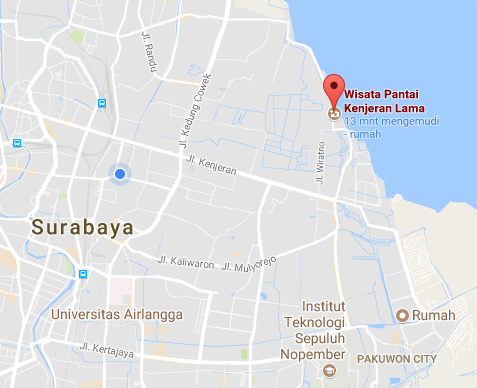 Peta Menuju Ke Pantai Kenjeran Lama Surabaya