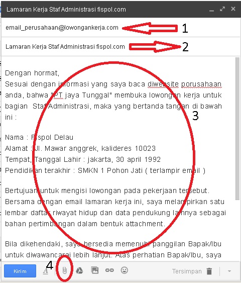 Contoh dan Cara Mengirim Email Lamaran Kerja