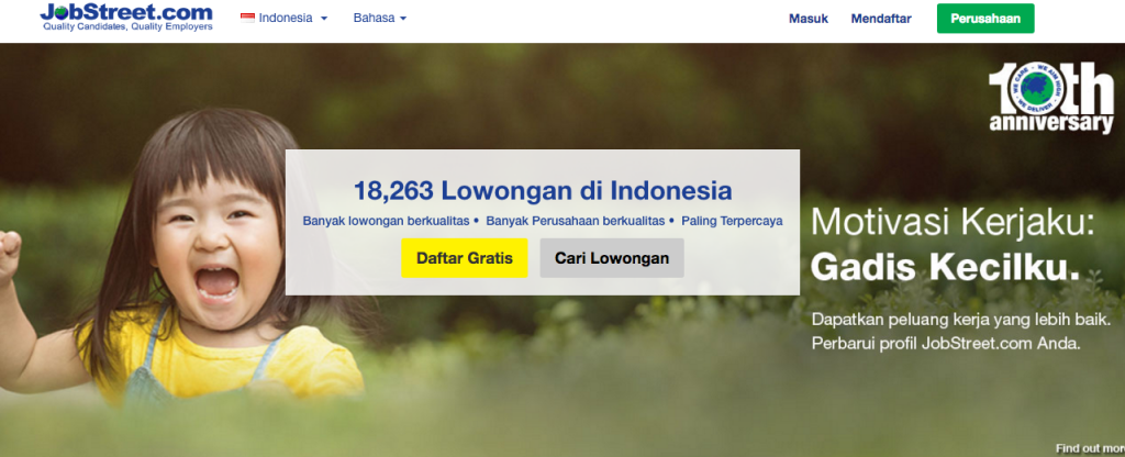 Beranda Situs Lowongan Kerja Jobstreet.co.id