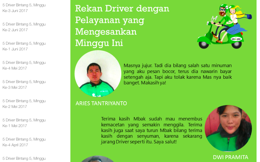 Driver Gojek Bebintang 5