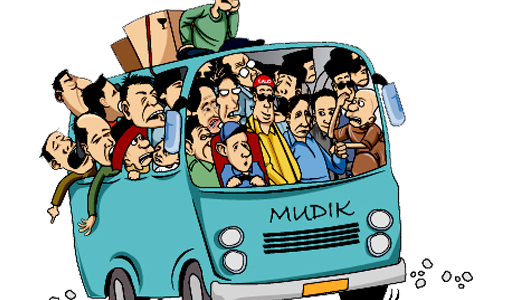 Gambar Ilustrasi Mudik dengan Mobil