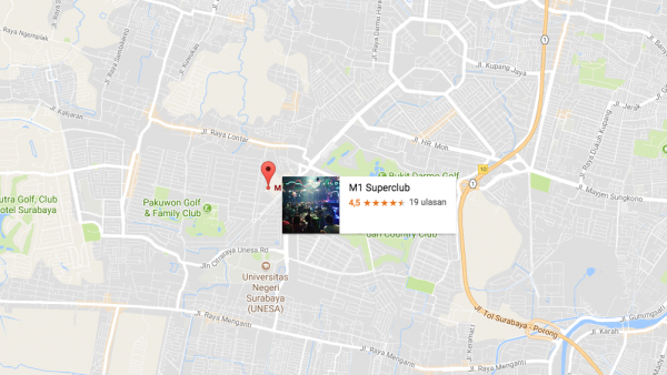 Navigasi Alamat Diskotik M1 Super Club Surabaya