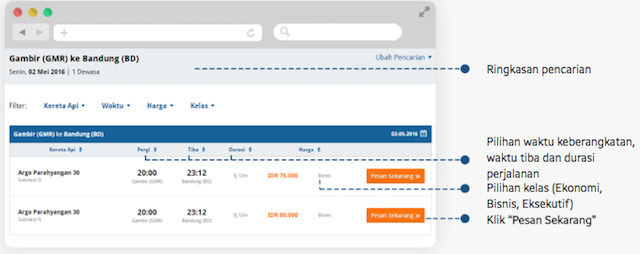 Memilih jadwal kereta api tiket.com