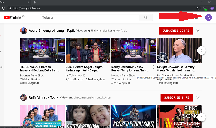 Langkah 1 Cara Membuat Channel Youtube